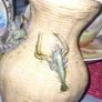 Antique Japanese Seto ceramic pottery vase featuring figural relief crab and lobster decorations, Likely Meiji Period 1868 to1912 Image 3