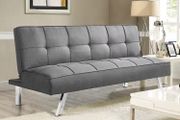 Dark grey fabric Folding 3 Seater Sofa 180cm