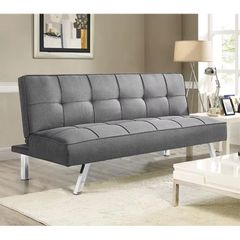 Dark grey fabric Folding 3 Seater Sofa 180cm