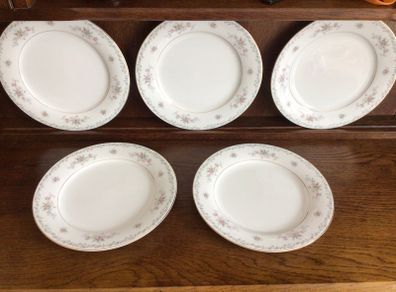 Noritake Barton Pattern Dinner plates x 5