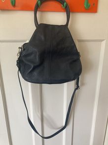 Leather Versatile Navy Hand/Shoulder/Crossbody Bag