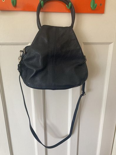 Leather Versatile Navy Hand/Shoulder/Crossbody Bag