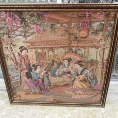 Antique Japanese needlework free postage