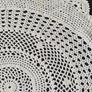 Vintage Handmade Crochet Doily, serviette, 37.5 cm, White Cotton Lace Table Centrepiece Image 4