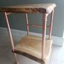 Copper pipe side table.D 41cm. H 61cm W36cm... Image 2
