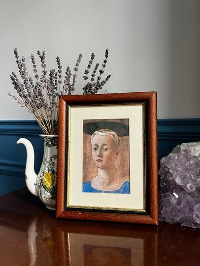 Vintage Madonna del Parto Renaissance Print Framed