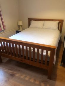 Wooden bed frame