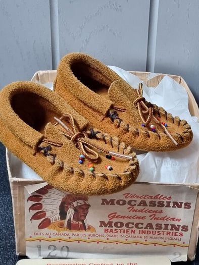 Collectible Vintage Genuine Indian Baby Moccasins