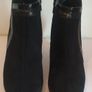GAJA By Soffice Sogno Black Suede Ankle Boots With Design UK8 EU41 Side Zip CAN POST Image 6