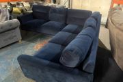 Blue corner sofa set couch