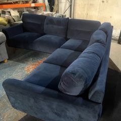 Blue corner sofa set couch