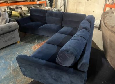 Blue corner sofa set couch
