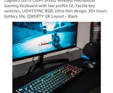 Logitech G915 LIGHTSPEED Wireless Mechanical Gaming Keyboard , Brand New + Spare Keycaps