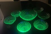 Vintage circa 1930s 7 piece fruit set
