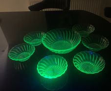 Vintage circa 1930s 7 piece fruit set