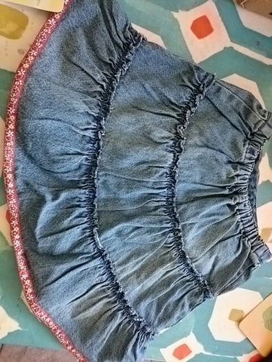 Mothercare pretty denim skirt, 12-18mths