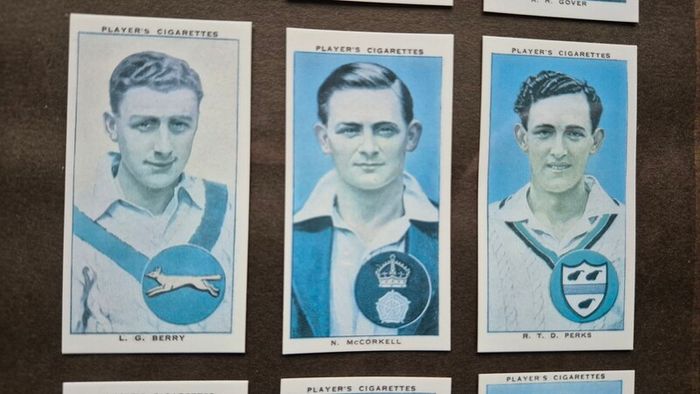 Vintage 1938 John Player & Sons "Cricketers" Framed Collection