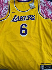 LeBron James yellow basketball jersey