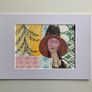 Original Jan O'Sullivan (JANo) Drawing - "Modigliani Pink" Contemporary Art Image 2