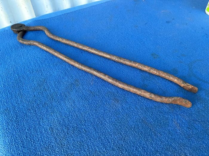 Antique fire tongs