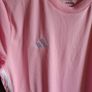 Girls pink addidas 3 strip aeroready tshirt Image 2