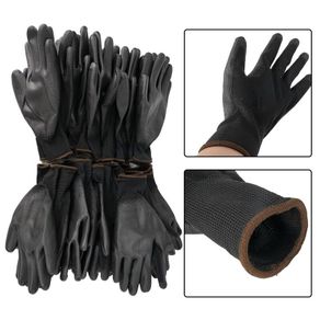 20pcs / 10 Pair Logo Free Work Polyurethane Gloves Safety Work Gloves Repair Gloves Palm Coated Gloves Carpenter Repairman Supplies