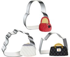 Brand New VOSSOT 3 pieces cookie cutters, stainless steel cookie cutter handbag ABC
