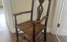 Antique Irish Provincial Elm Arm Chair