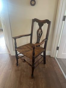 Antique Irish Provincial Elm Arm Chair