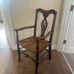 Antique Irish Provincial Elm Arm Chair