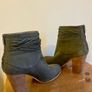Mint Velvet Khaki Olive Suede Leather Ankle Boots Size 37 UK 4 Image 5