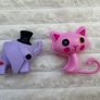Lalaloopsy Replacement Pink Cat and Peanut Pet Purple Elephant approx. 3 2009 MGA Used Please see photos Image 2