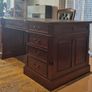 Solid wood patners' desk and captain's chair Image 2