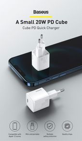 USB Type C Charger 20W Portable USB C Charger Support Type C PD Fast Charging For iPhone 12 Pro Max 11 Mini 8 Plus