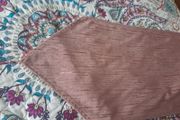 pink velvet and metallic table runner