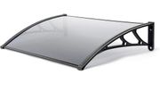 NEW SALE Black Easy Fit 1m Tinted Door Canopy, 100x60x23 cm