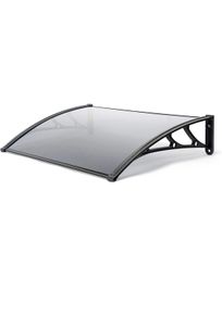 NEW SALE Black Easy Fit 1m Tinted Door Canopy, 100x60x23 cm