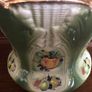 Vintage Large Green Staffordshire pottery Plant Pot Fruits Pattern Image 8