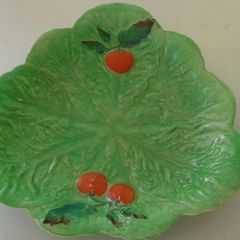 lettuce leaf and tomato salad dish antique
