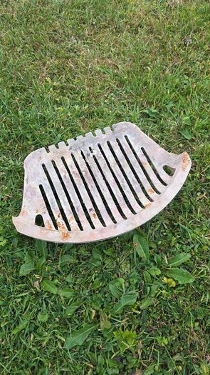 heavy-duty cast iron grate and front grate