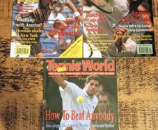 3 x Vintage Tennis World Magazine.