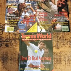 3 x Vintage Tennis World Magazine.