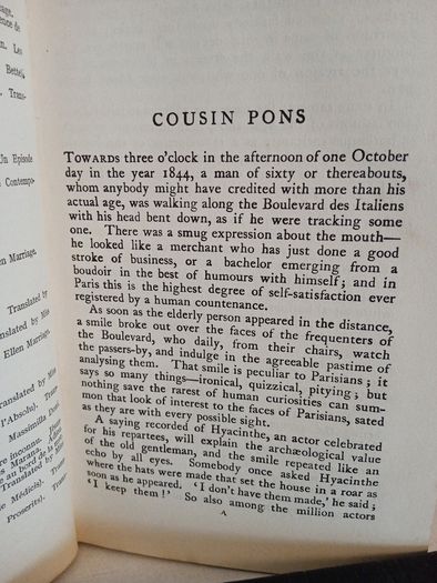 Cousin Pons by Honore de Balzac (GT971)