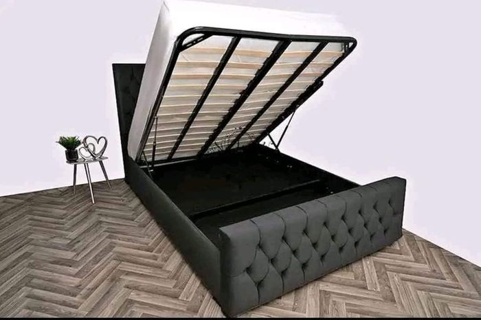 New King Size Ottoman Gaslift Storage Beds. New Super King Ottoman Gaslift Beds. New Tufted Sprung Memory Foam Mattresses Instock