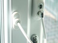 main image for ad Window Cable Restrictor White/Brown Key Access