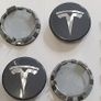 Tesla Model 3 Alloy Wheel Centre Caps Bolt Covers Set Grey Anthracite Image 2