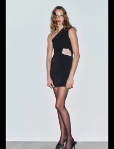 zara black dress
