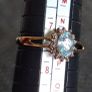10 c gold ring with Natural Topaz and Diamonds Image 6