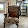 Vintage floral two seater sofa and matching armchair Image 3