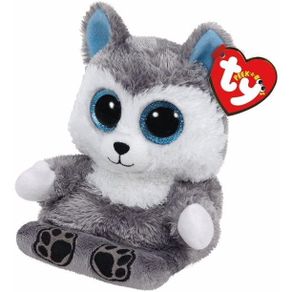 BNWT TY Peek A Boos Scout The Husky Dog Phone Holder Plush 6"
